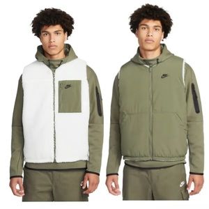 Nike Club Fleece Winter Reversible Vest Olive Green Men’s Size M - NWT $105